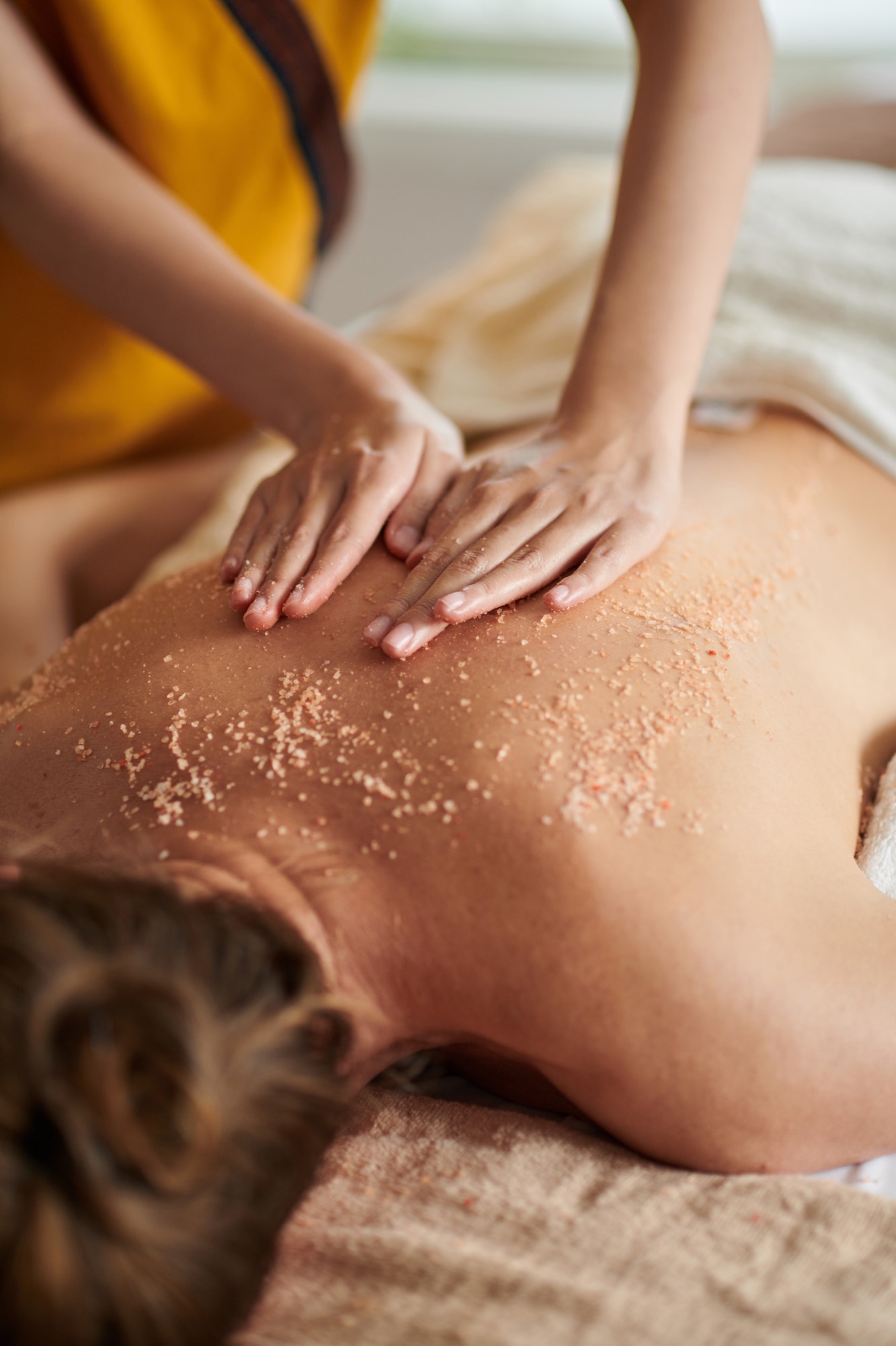 Woman Enjoying Delux Treatment